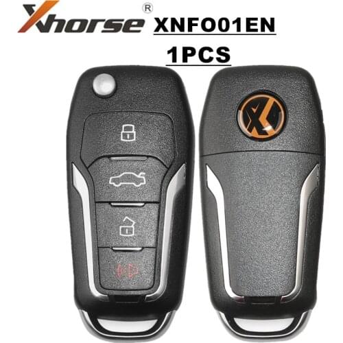 1PCS/LOT XHORSE XNFO01EN Universal Remote Key 4 Buttons Wireless For Ford (English Version) with VVDI2 and VVDI Key Tool