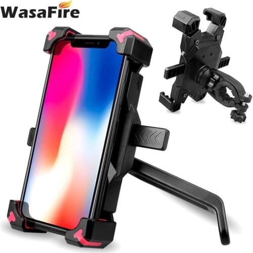 Universal Bike Phone Holder Bicycle Motorcycle Handlebar Mobilephone Stand Mount Rearview Mirror Phone Bracket Suit For 3.5-6.8"