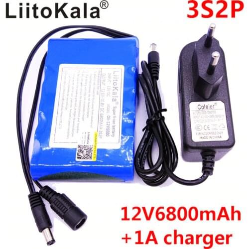 HK LiitoKala High Quality DC 12V 6800mAh 18650 Li-ion Rechargeable Battery Pack Charging Power Bank For GPS Car Camera