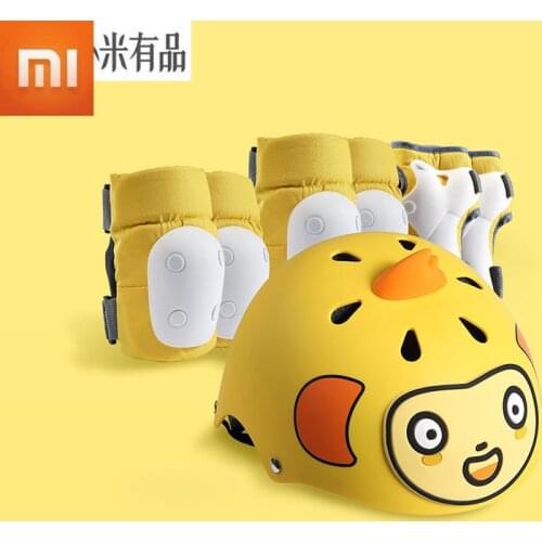 Xiaomi Qixiaobai Kids Children Roller Skating Skateboard Cycling Bicycle Bike Helmet Knee Wrist Guard Elbow Pad Set Boys Girls