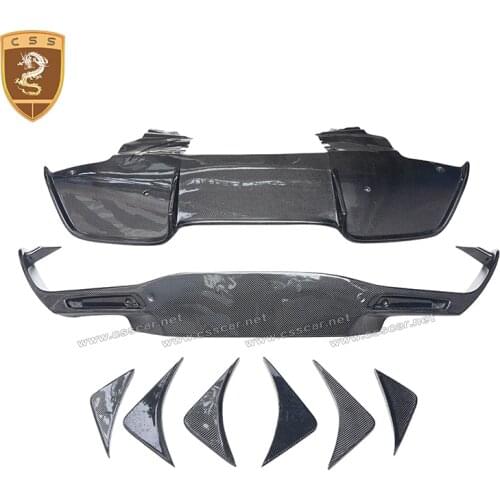 Commas Carbon Fibe Rear Lip For McLaren 720S 2017-2021 Topcar Style Rear Bumper Lower Spoiler Lip Decoration