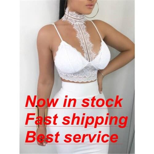 2Pcs Women Sheer Halter Neck Backless Sleeveless Lace Crop Top Bodycon Bandage Midi Dress Club Dress