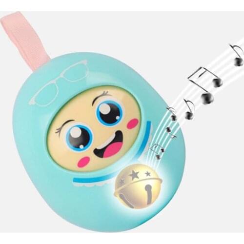 1 Pc Cartoon Nodding Tumbler Music Roly-poly Learning Toys Hand Bell Rattles Children Early Educational Toys Funny Game Gifts