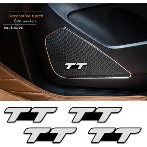 10pcs 3D aluminum speaker stereo speaker badge emblem Sticker for Audi TT 8n 8j 8s mk1 mk2 mk3 Accessories Car Styling