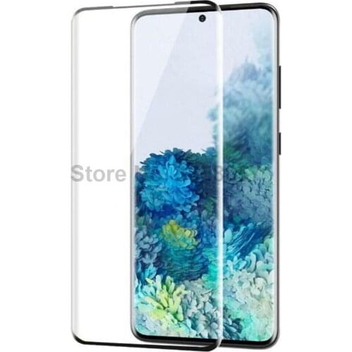 5pcs/lot S20 3D Curved Full Cover Tempered Glass Phone Screen Protector for Samsung Galaxy S20 Plus Ultra Fingerprint Unlock