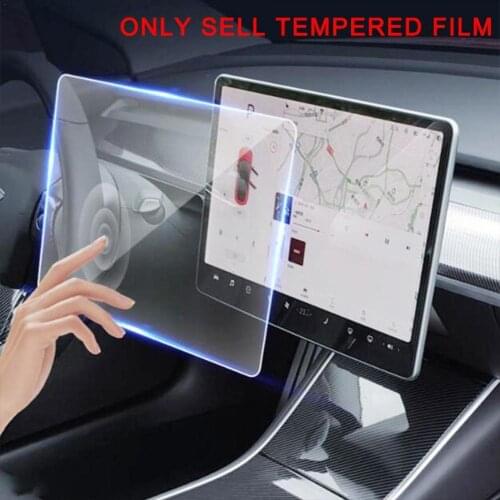 15Inch Model3 / Y 2021 Car Screen Tempered glass Protector Film for Tesla Model 3 Accessories Navigator Display HD Film