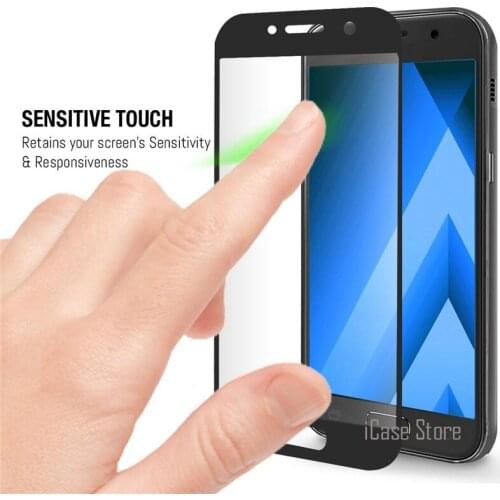 3D Curved Edge Tempered Glass NEW For Samsung Galaxy A3 A5 A7 A320 A520 A720 (2017 TYPE ) Screen Protector Protective Film Glass