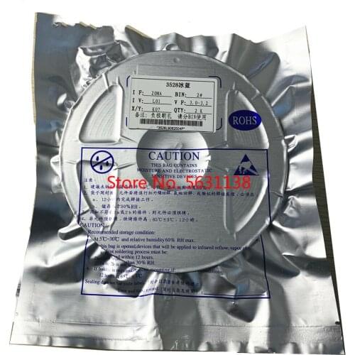 4000pc 3528 yellow LED 590-593nm 20mA 1.8-2.0v 300-400MCD SMD lamps light beads Wholesale drop shipping cree led COB Light Beads