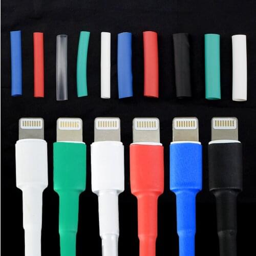 5Pcs Sleeving Wrap Wire Car Electrical Cable Tube kits Heat Shrink Tube Tubing Polyolefin Mixed Color For Huawei Xiaomi Android