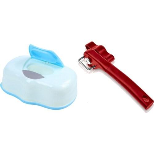 Promotion! 1 Pcs Kitchen Tools Of the Household Easy Manual Easy Metal Can Opener & 1 Pcs Wet Tissue Box