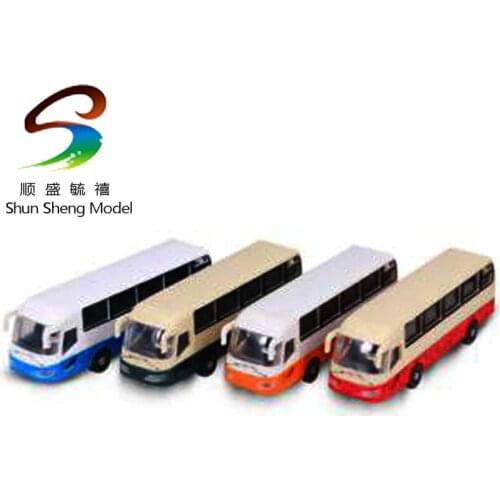 CB758 2pcs Model Cars Buses 1:100 OO Scale Railway Layout Plastic NEW