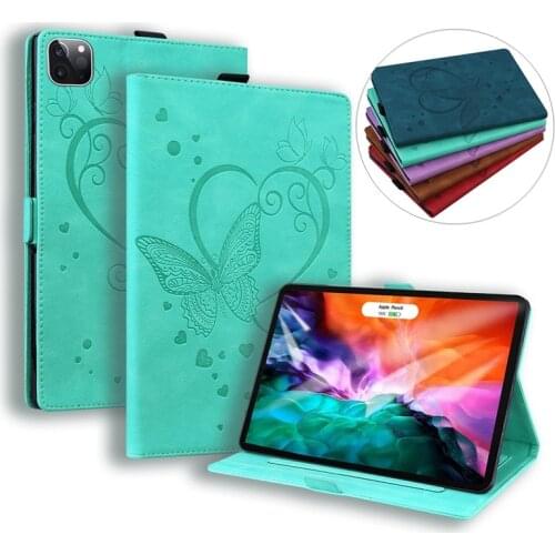 Tablet Cover for iPad Pro 12.9 2021 Case 5th Generation Embossing Butterfly for iPad Pro 2021 2020 12 9 Case Coque Funda
