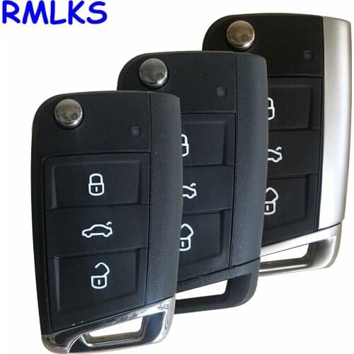 3 button Flip Remote Car Key Shell Case For Volkswagen Passat B5 VW Golf 7 MK7 Skoda Seat Octavia Beetle Polo Bora
