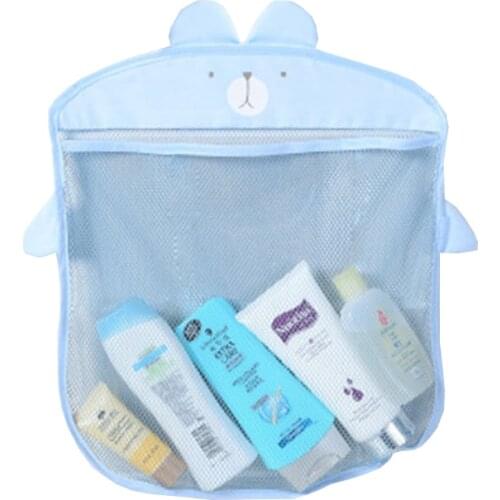 Kids Bath Toys Organizer Storage Bag With Suction Cup Bathroom Waterproof Bathing Toys for Children Collection Hanging Wall Bag