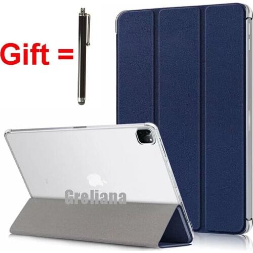For iPad Pro 12.9 4th Generation 2020 Case Auto Sleep/Wake Lightweight Trifold Stand Cover for iPad Pro 12.9 inch 2018 Funda