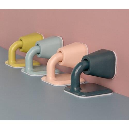 Non-punched Door stop Mute Silica gel Door Stopper Collision avoidance Multipurpose for Home bedroom bathroom living room