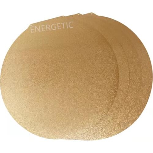 ENERGETIC Round Dia 270mm Flsun Super Racer Build Plate,Double Sided Textured/Smooth PEI Powder Coated Spring Steel Sheet+Base