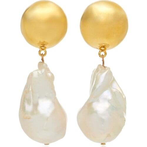 Classic Baroque Freshwater Pearl Earring High Quality Luxury Women Dangle Accessories Unique Natural Pearl Jewelry party wedding