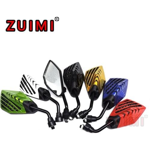 Motorcycle handlebar square rearview mirror, cross-country general accessories, iron rod plastic shell, clockwise 10mm screw