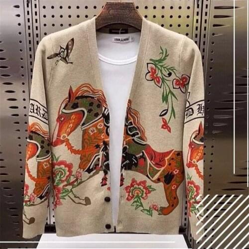 Top brand designer slim sweater mens slim knit pullover mens high quality long sleeve shirt warm sweater