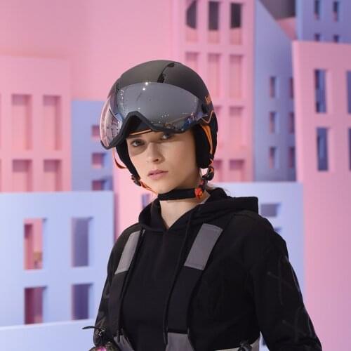 Ski Helmet with Goggles Integrally molded 2 in 1 Men and Women Snowboard Winter Outdoor Warm Children Kids Black Red White