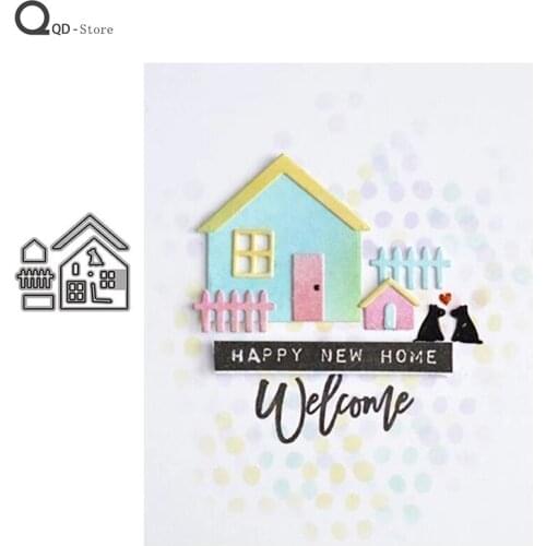 2021 New Small House Metal Cutting Dies Stamps Dies Scrapbooking Mold Cut Childrens Handmade Tools DIY Craft Decoration New Hot