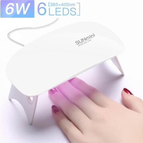 6W Nail Lamp USB Mini Nail Dryer White Pink UV Gel LED Nail Lamp Drying Lamp Manicure Portable Home Use Nail Dryer Dropshipping