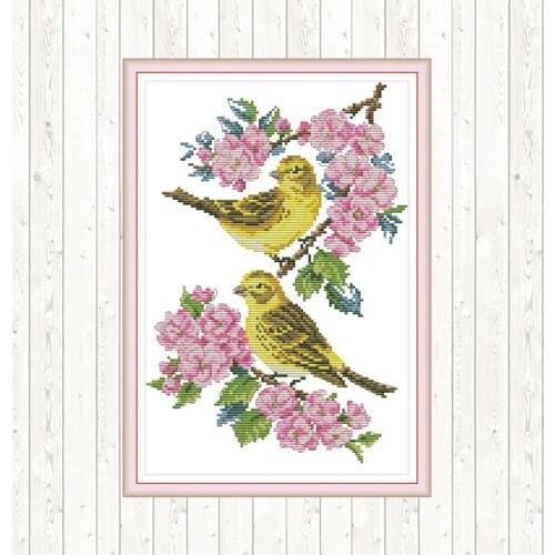 Birds on The Flowers Needlepoint Cross Stitch Kits Counted Dmc 14ct 11CT Cross Stitch Home Decor DIY Embroidery Needlework Set