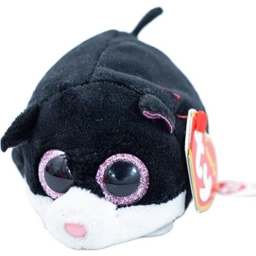 New 4 inch 10 cm Ty big eyes plush pea plush animal Black small Cat collection doll children boy girl birthday Christmas gift