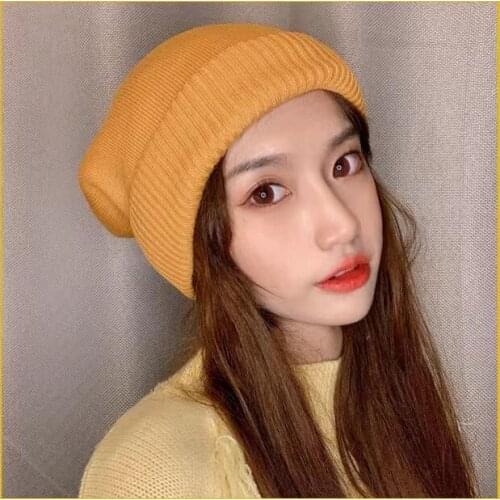 Solid Unisex Beanie Autumn Winter Wool Blends Soft Warm Knitted Cap Women SkullCap Hats Gorro Ski Caps for children