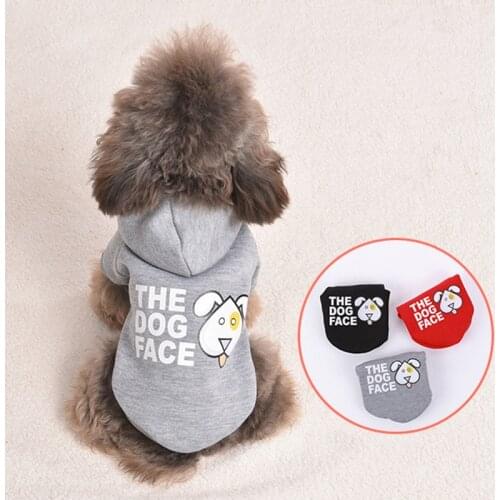 Autumn Winter Warm Pet Clothes for Small Dogs Fashion Print Dog Cat Hooded Jacket Yorkshire Shih Tzu Hoodies Mascotas Clothing