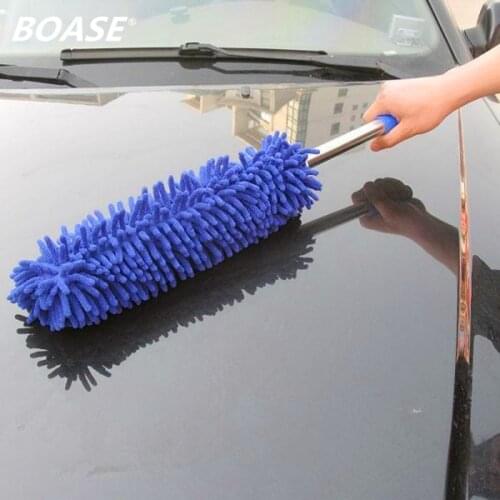 Car Wash Brush Cleaning Mop Chenille Broom Telescoping Long Handle Car Cleaning Tools Dust Removal Brush Car Accessories