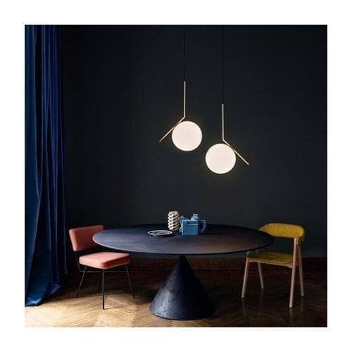 Modern Pendant Lights Kitchen Fixtures For Dining Room Home Hanging Lamp Gold Glass Ball Restaurant Decor Lighting Lustre