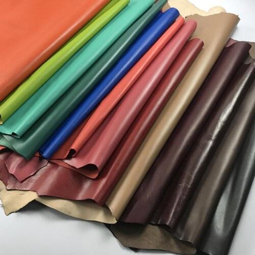 Veg. tanned goat skin leather Genuine leather for leather craft shoe clothes bag thick 0.9-1.1mm