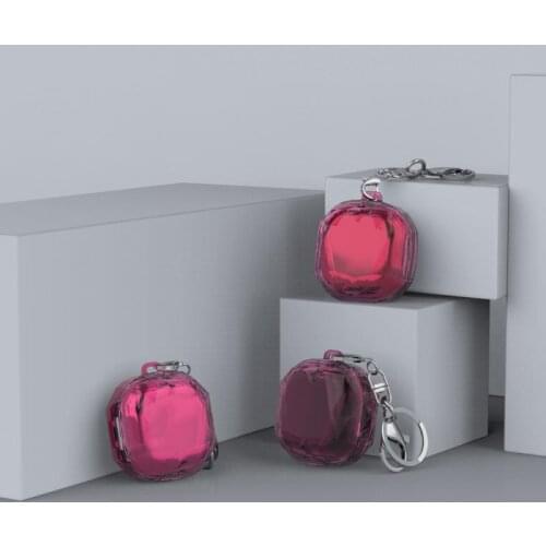 3D Shell Keychain Diamond Pattern Protective Sleeve Earphone Case For Samsung Galaxy Buds Live Wireless Headset Cover Five Color