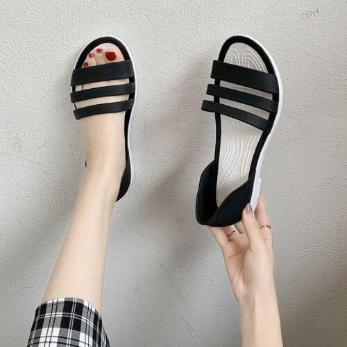 PUPUDA Women Sandals Flat Open Toe Shoes Summer Women Casual flat Lady Jell Office Party Sandals Dropshipping Zapatos De Muje