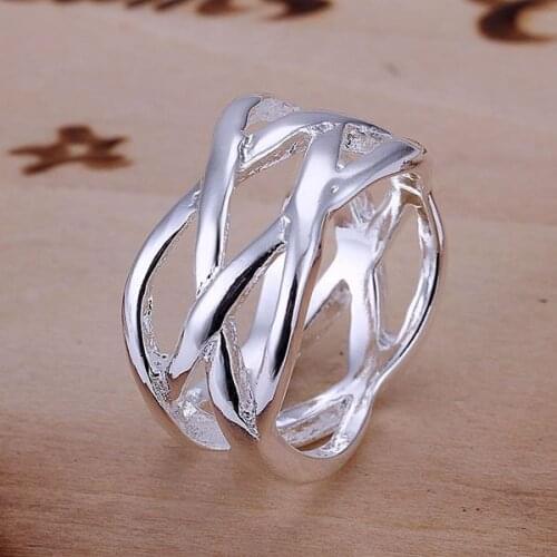 KN-R010 Best Selling size 6#7#8#9#10# silver plated Rings for women mans silver color jewellery fashion jewelry Fish Web Ring