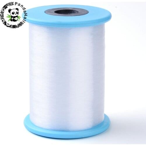 Pandahall 1 Roll Fishing Thread Nylon Wire for DIY Jewelry Making Fishing Line Stringing Materials White/Black 0.2-1mm