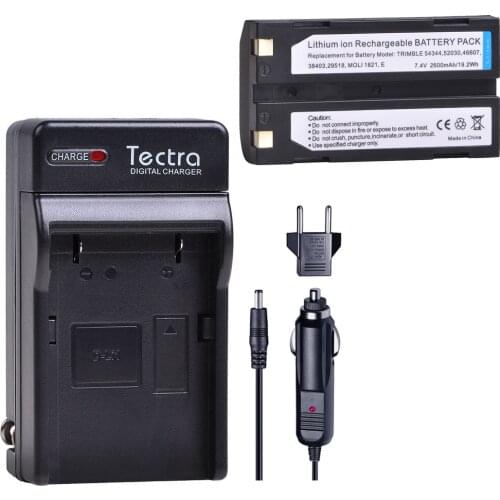 1PCS 2600mAh 54344 Battery +Digital Charger for Trimble 29518 46607 52030 38403 5700 5800 R6 R7 R8 R8 GNSS MT1000 GPS Receiver