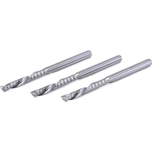 10PCS set 1/8 UP DOWN Cut 3.175mm single Flutes wood working Router bit compression cnc engraving milling cutter