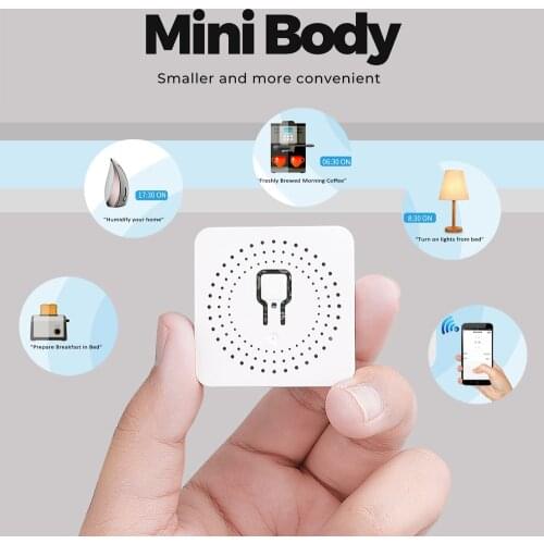2021 New 16A WIFI/Zigbee Smart Home Automation Mini Switch Remotely Controlled For Google Home Voice Control APP