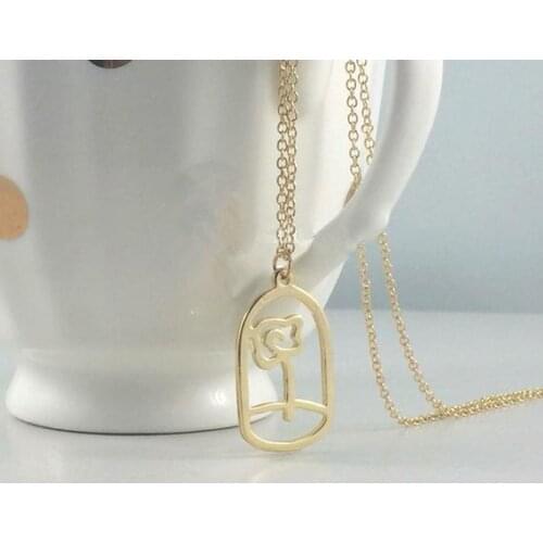 5 Hollow Rose flowers in birdcage Little Prince Series Love Symbol Pendant love Story Cartoon Image Necklaces for Gifts jewelry