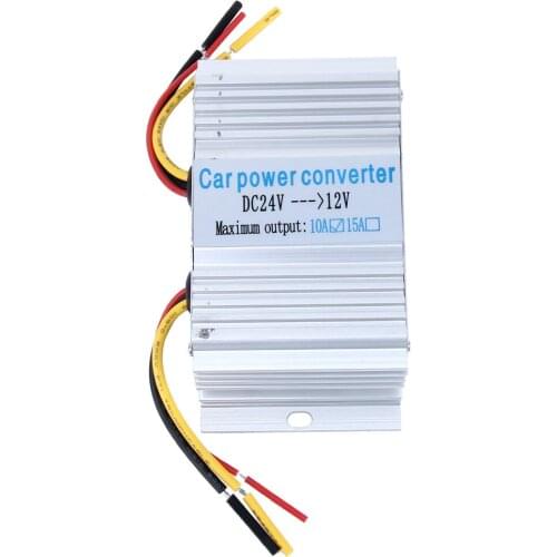 Car Power Supply DC 24V To 12V 10A Converter Step Down Inverter Transformer