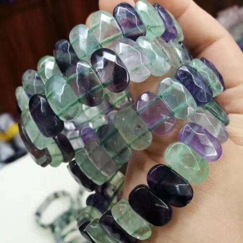 Natural fluorite stone bracelet natural stone beads bracelet DIY jewelry for woman for gift wholesale