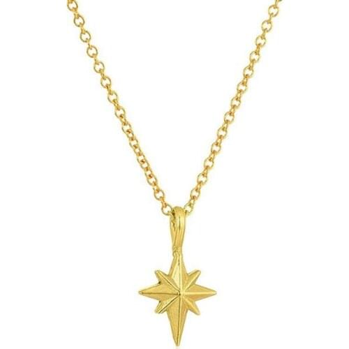 10PCS Polaris Octagonal Star Clavicle Pendant Necklace Personality Charm Chain Necklace Jewlery For Woman Girl Accessories