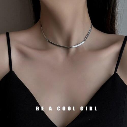 Stainless Steel Gold Blade Chain Necklace for Women and Men Luxury Charms Snake Chain Choker Fashion High Quality Jewelry Gift