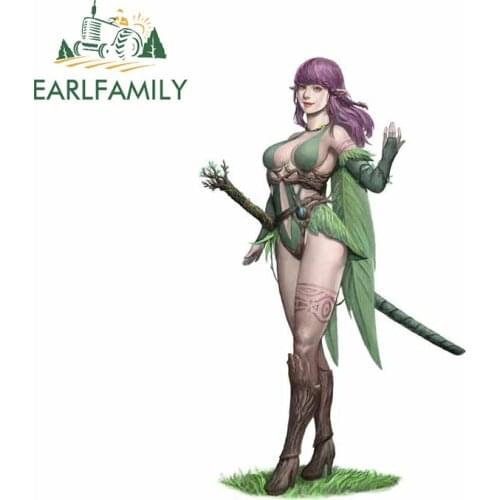 EARLFAMILY 13cm x 12.6cm for Wood Elf Vinyl Decal Scratch-proof Waterproof Motorcycle Snowboard Decoration JDM Car Stickers