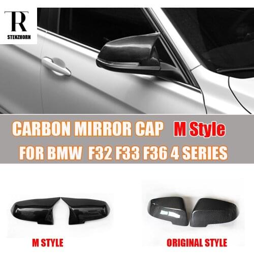 F32 F33 F36 ADD ON & Replaced Carbon Fiber Side Mirror Cover Trim for BMW F32 F33 F36 420i 428i 435i 420d 425d 430d 435d 14 - 16