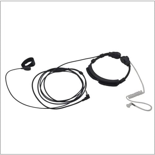 Medium-duty Throat Mic Surveillance kit w/ Acoustic Tube & Finger PTT for Vertex VX160,VX-168,VX-5R,Yaesu FT-50R,FT-60R,FT-250R