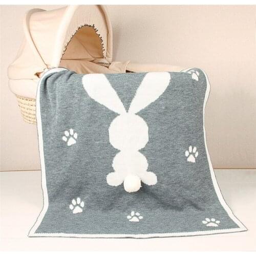 Cute Baby Rabbit Blankets Infant Kids Soft Swaddle Kids Bath Towel Lovely Newborn Baby Bedding Props Baby Cotton Blankets